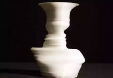 隐藏人脸肖像的3D打印花瓶
