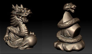 十二生肖兽首三维模型3D打印模型