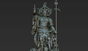 护国寺雕像 高清三维模型